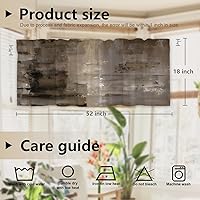 Vista 32 de Cenefas de cocina modernas con patrón de cobre marrón dorado para ventanas, cenefas opacas abstractas de marcas de arañazos y cortinas opacas