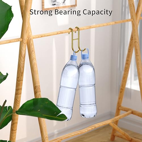 Miniatura 4 de Ganchos para puerta de ducha, paquete de 3 ganchos de puerta de vidrio para ducha, chapados en oro, ganchos de acero inoxidable 304, colgador de