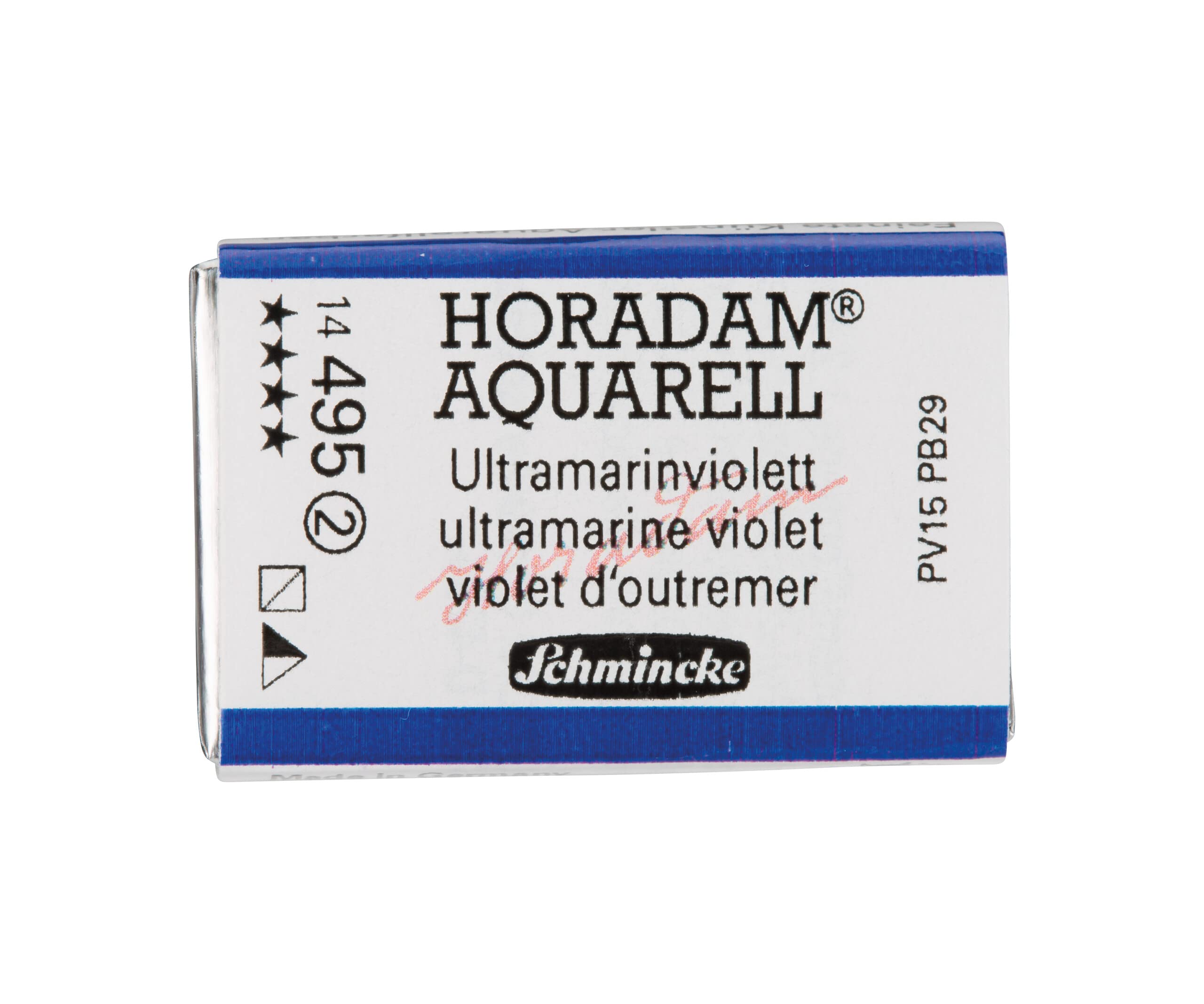Schmincke - HORADAM® AQUARELL - acuarelas para artistas, 492 azul de Prusia, 14 492 044, 1/2 godet — view 9