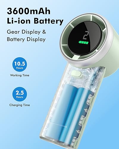 Miniatura 4 de WHATOOK - Miniventilador portátil de mano, enfriamiento de alta velocidad, batería de 10 horas de duración, recargable por USB, pequeño, esenciales