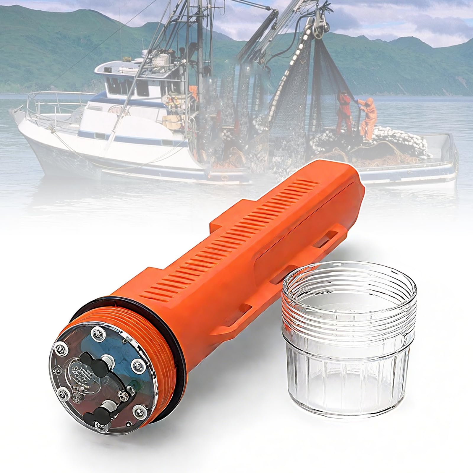 Bouée de positionnement AIS, Balise de mer GPS, avec Fonction d'avertissement et de Suivi, Niveau d'étanchéité IPX7, adapté à la pêche, aux Yachts et à l'aquaculture Marine