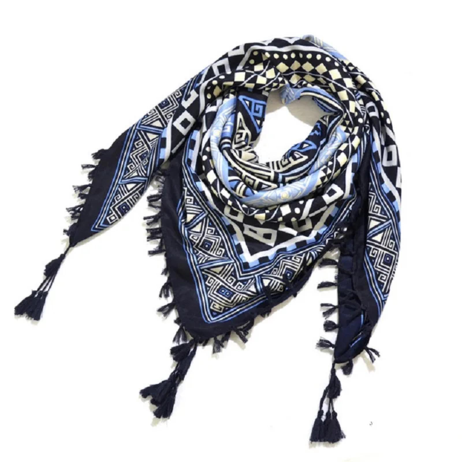 Schals Tücher Halstuch Scarf Schal Winter Frauen Damen Bohemian Print Schal Russische Ethnische Wraps Quaste Schals