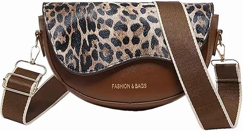 Bolso cruzado con estampado de leopardo para mujer, bolso de hombro pequeño de moda para mujer, bolso de guepardo marrón, bolsos para mujer