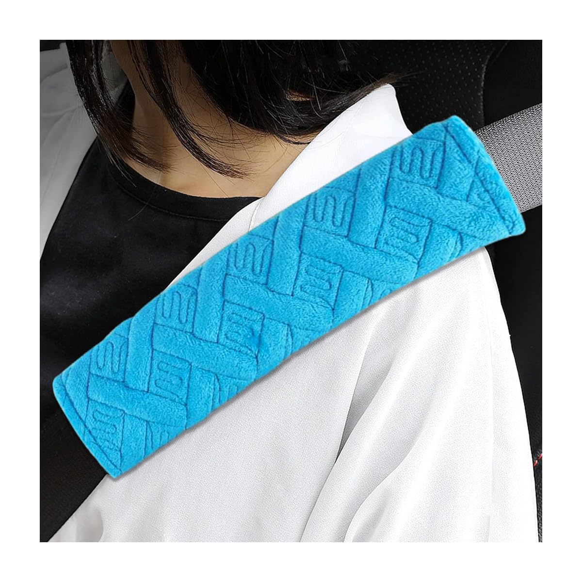 2 PCS Car Seat Belt Cover, Soft Auto Seat Belt Pads Cover for A More Comfortable Driving, Seatbelt Protector for Your Neck & Shoulder, Universal Interior Car Accessories (Blue)