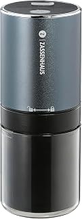 ZASSENHAUS Electric Coffee Grinder MINI MASTER USB | Coffee Grinder Stainless Steel with Adjustable Grinder | Espresso Moles with Battery, Grey