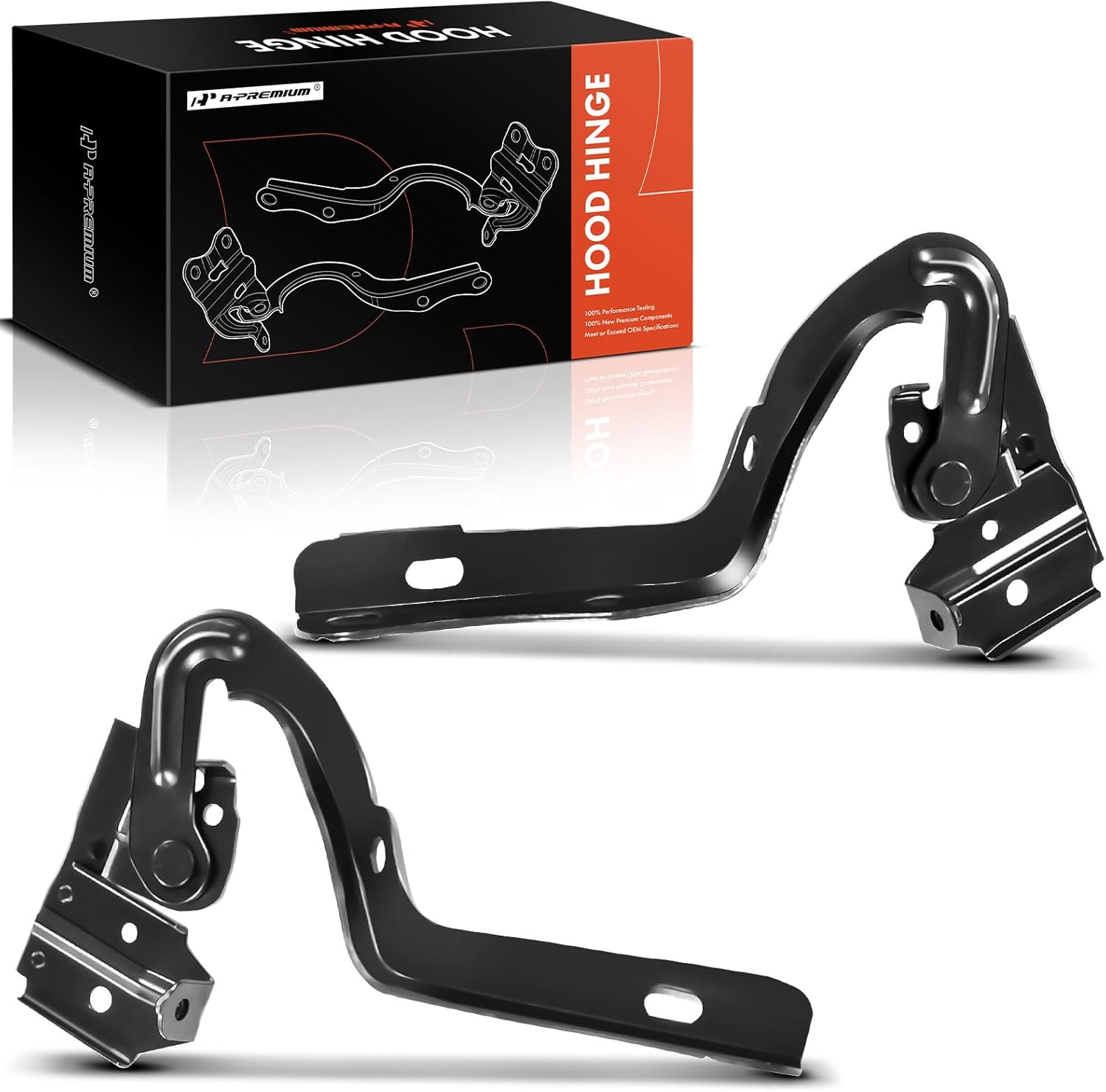 A-Premium Driver and Passenger Hood Hinges Compatible with Toyota Prius V 2012 2013 2014 2015 2016 2017, Set of 2 Front Left and Right Side Hood Hinges, Replace# 5342047160, 5341047160