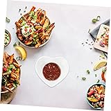 10pcs Heart-shaped Ceramic Dipping Bowls Japanese Style Sauce Dishes for Condiments and Seasoning Lightweight Easy to Clean for Snacks and Sauces