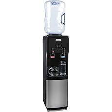 Igloo Top Loading Water Cooler for Hot & Cold Dispenser – White, Holds 3 & 5 Gallon Jugs, Child Safety Lock – for Homes, Kitchens, Offices, Dorms