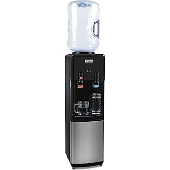 Igloo Top Loading Water Cooler for Hot & Cold Dispenser – White, Holds 3 & 5 Gallon Jugs, Child Safety Lock – for Homes, Kitchens, Offices, Dorms