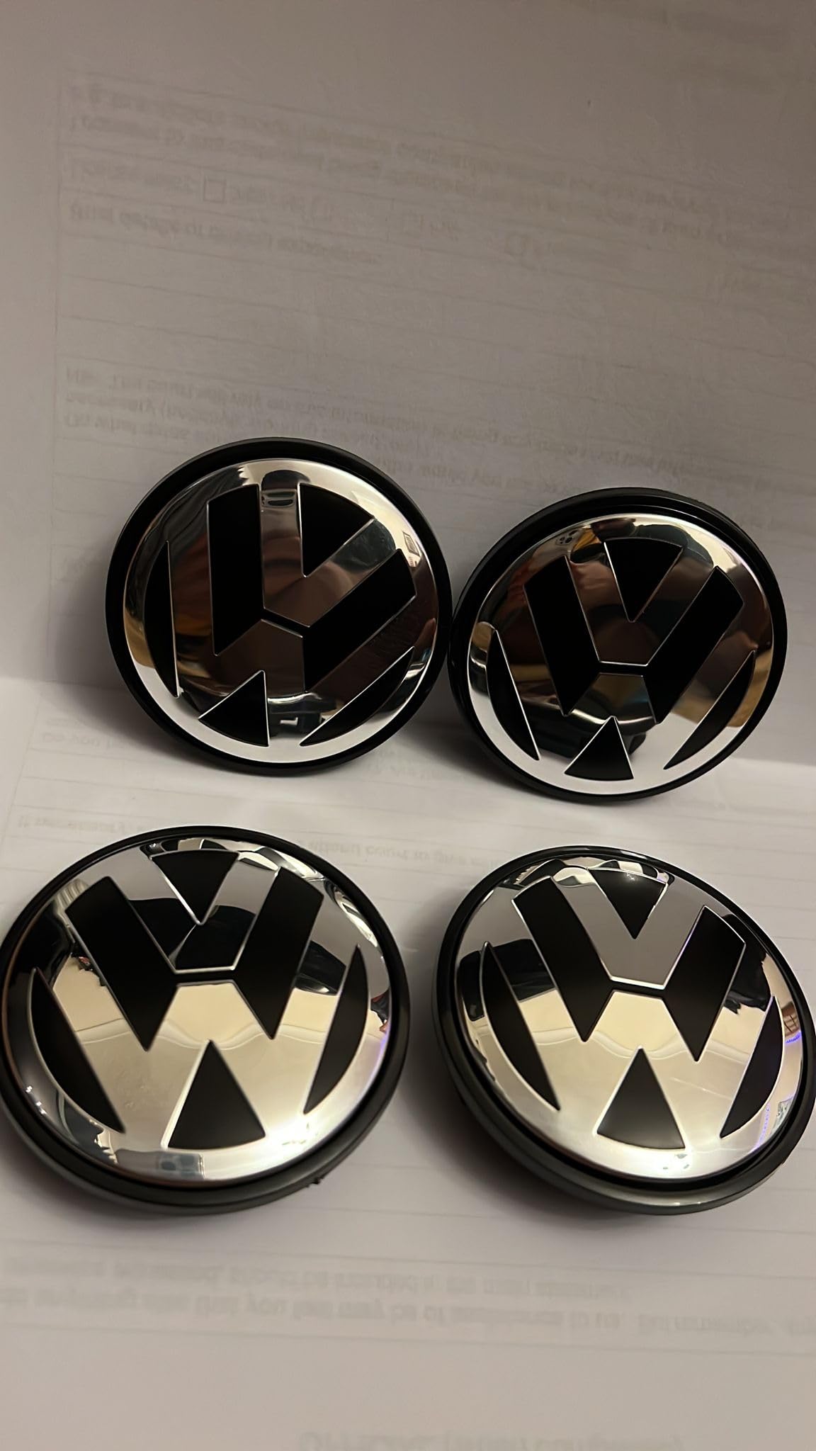 Set of 4, VW Golf Passat Touran, wheel hub covers for alloy wheels