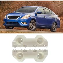 Yumzeco 1Pair Compatible with Nissan Versa Front Bumper Brackets 2012-2019 | Driver and Passenger Side Plastic Front Bumper Retainers, Replace for 62225-3BA0A 62224-3BA0A