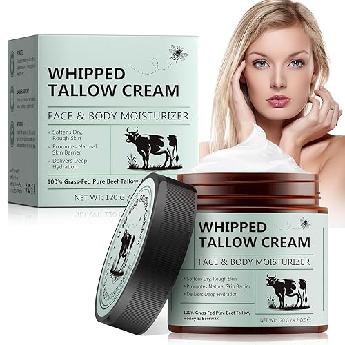 Miniatura 9 de Sarga de ternera y bálsamo de miel para la piel, crema de sarga de res (4.2 onzas), humectante facial con sebo de carne pura alimentada con pasto,