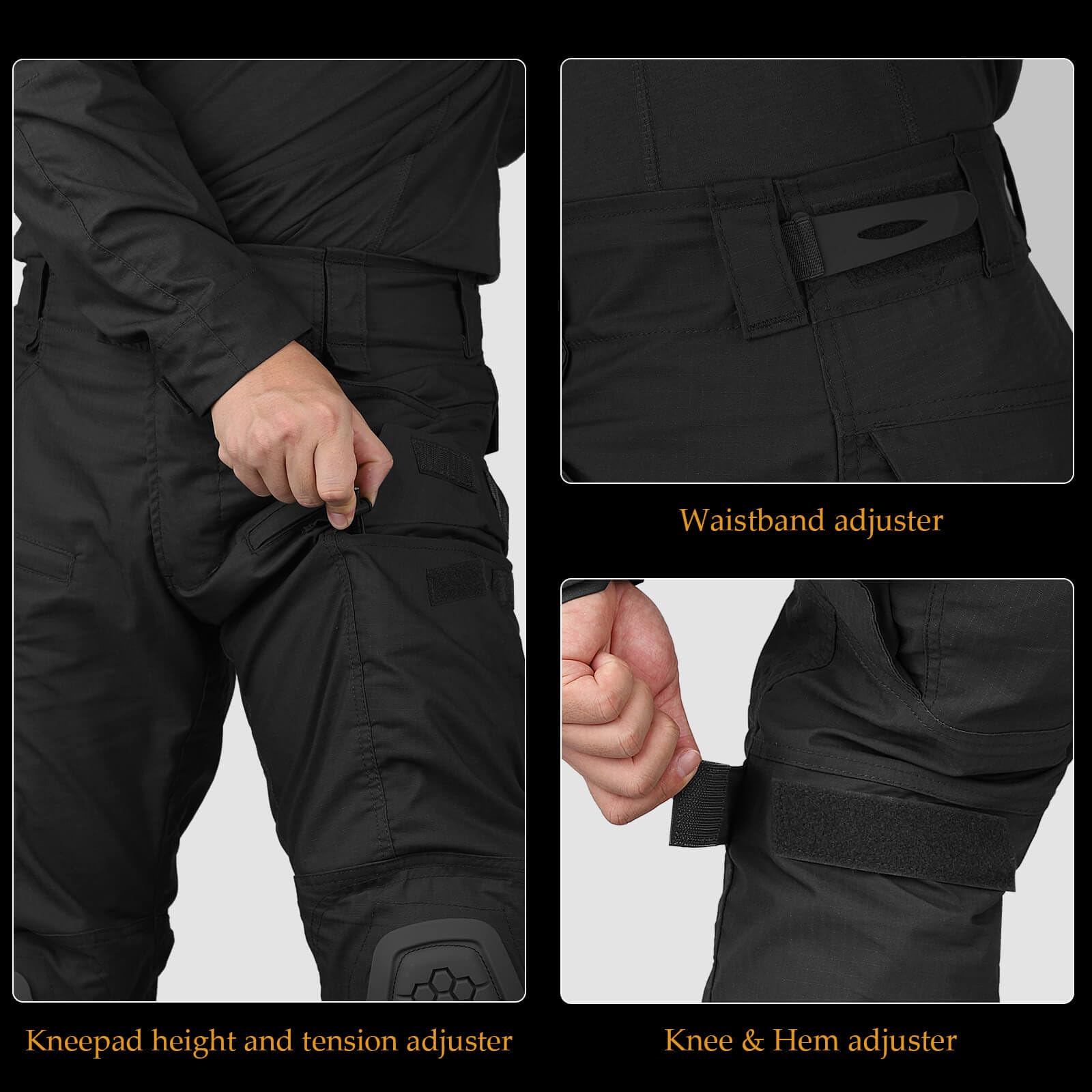 KRYDEX Gear Herren Taktische Hose mit Knieschoner G4 Kampfhose für Outdoor Airsoft Kampf Jagd