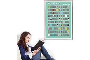 LOADWRITE 100 Books Scratch Off Poster - A Must-Have for Avid Readers