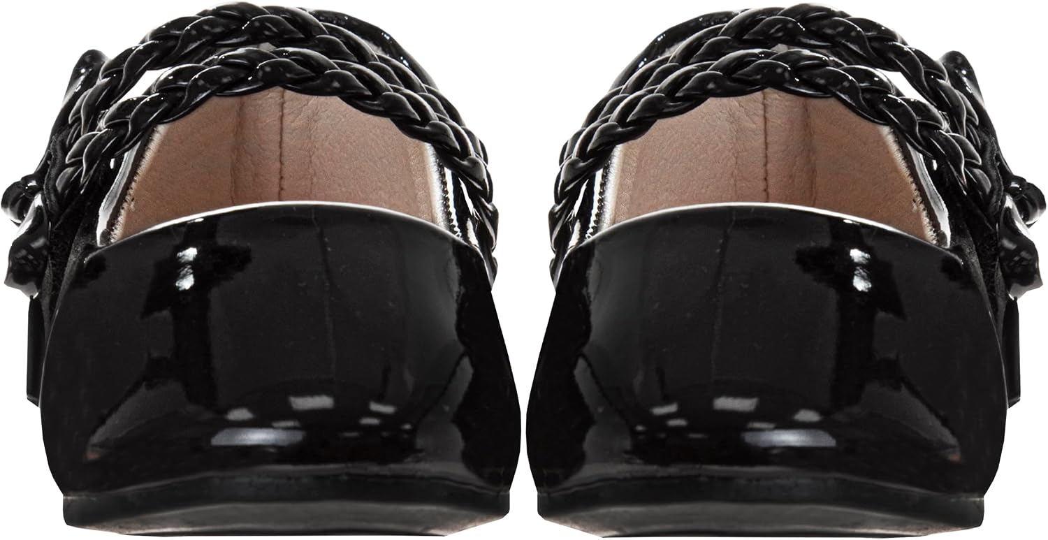 Girls Maryjane Flats Slipon Dual Strap Closure - Formal Dress Shoes Mary Jane Sandal Flat