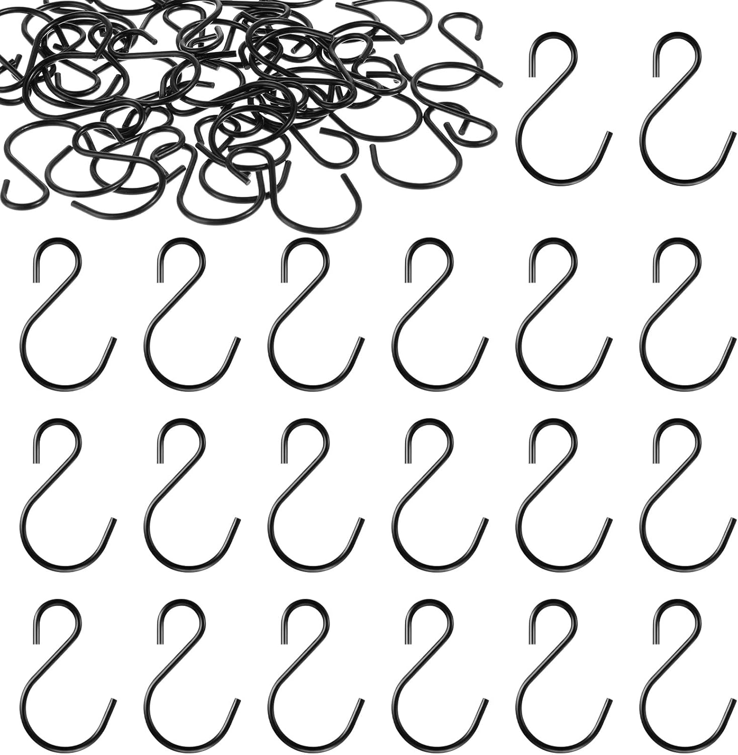 Aiyorse 30 Pack Small S Hooks, 1.5 Inch SHooks Ornament