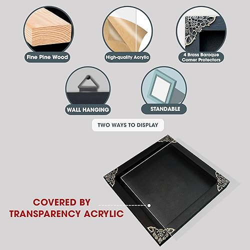 Miniatura 4 de Caja de sombra de polilla de cabeza de muerte enmarcada real única taxidermia extrañeza espécimen entomología insecto brujería decoración gótica