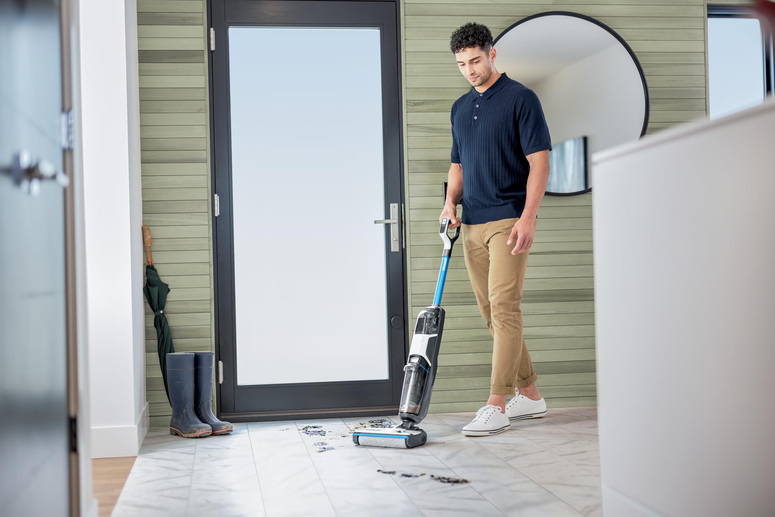 Bissell CrossWave HF3, Aspirapolvere Senza Fili, Aspira e Lava Insieme, Scopa Elettrica Leggero, 25 Minuti di Autonomia, Lavasciuga Pavimenti, Lavapavimenti Potente, Solo per Pavimenti Duri, 3598N