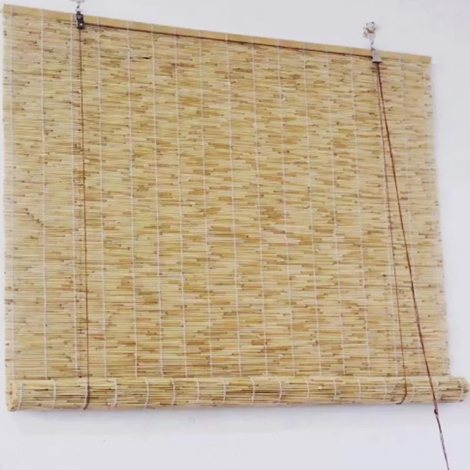Store Bateau en Bambou Rétro,Rideaux en Roseau,Rideau de Paille Naturel (165x350cm)