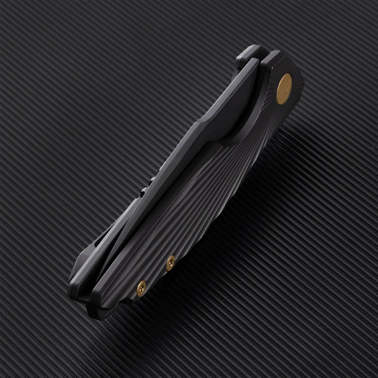 Taschenmesser Klappmesser Outdoor Messer Survival Messer EDC Einhandmesser mit Taschenclip, Tasche - M390 Stahl, Griff mit Titan - Männer Geschenk (Schwarz)