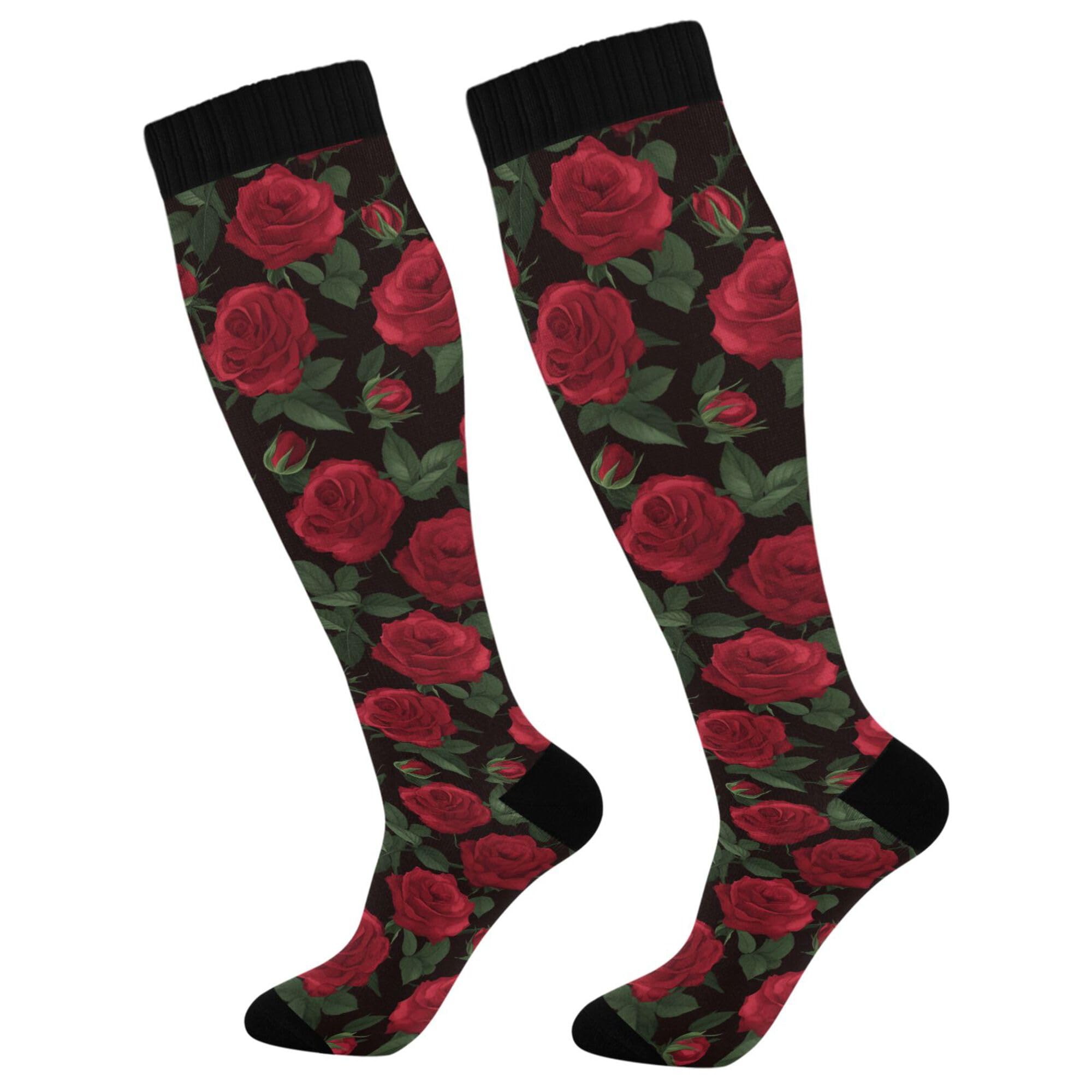 Compression Socks for Men and Women Knee High Socks Support for Athletic Sport Running Hiking Cycling Fitnes
