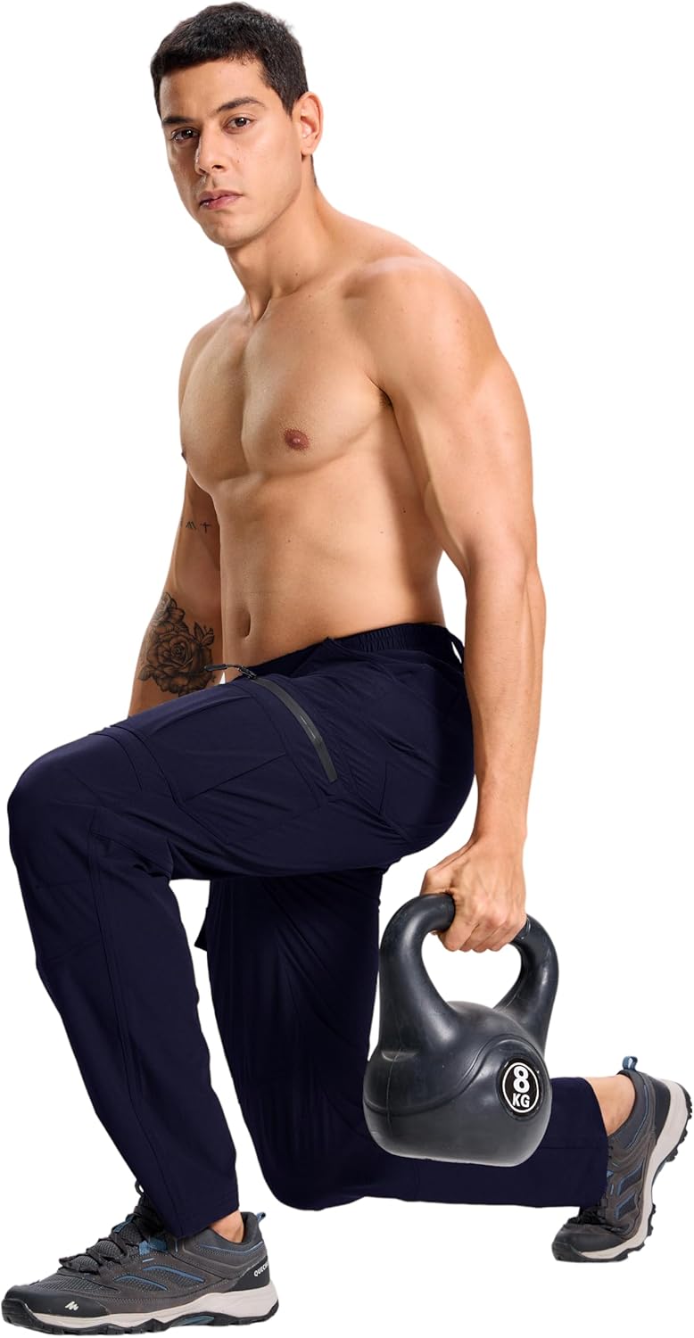 Men's Hiking Pants Cargo Work Pants Quick Dry Lightweight Waterproof 6 Pockets Outdoor Fishing Travel Pants - Image 7