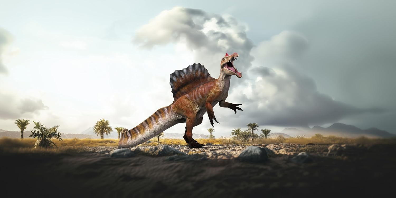 RECUR 18" Spinosarus Prehistoric Dinosaur Models - Realistic Dino Figurine Dino Play Toy for Display with Movable Jaw Deluxe