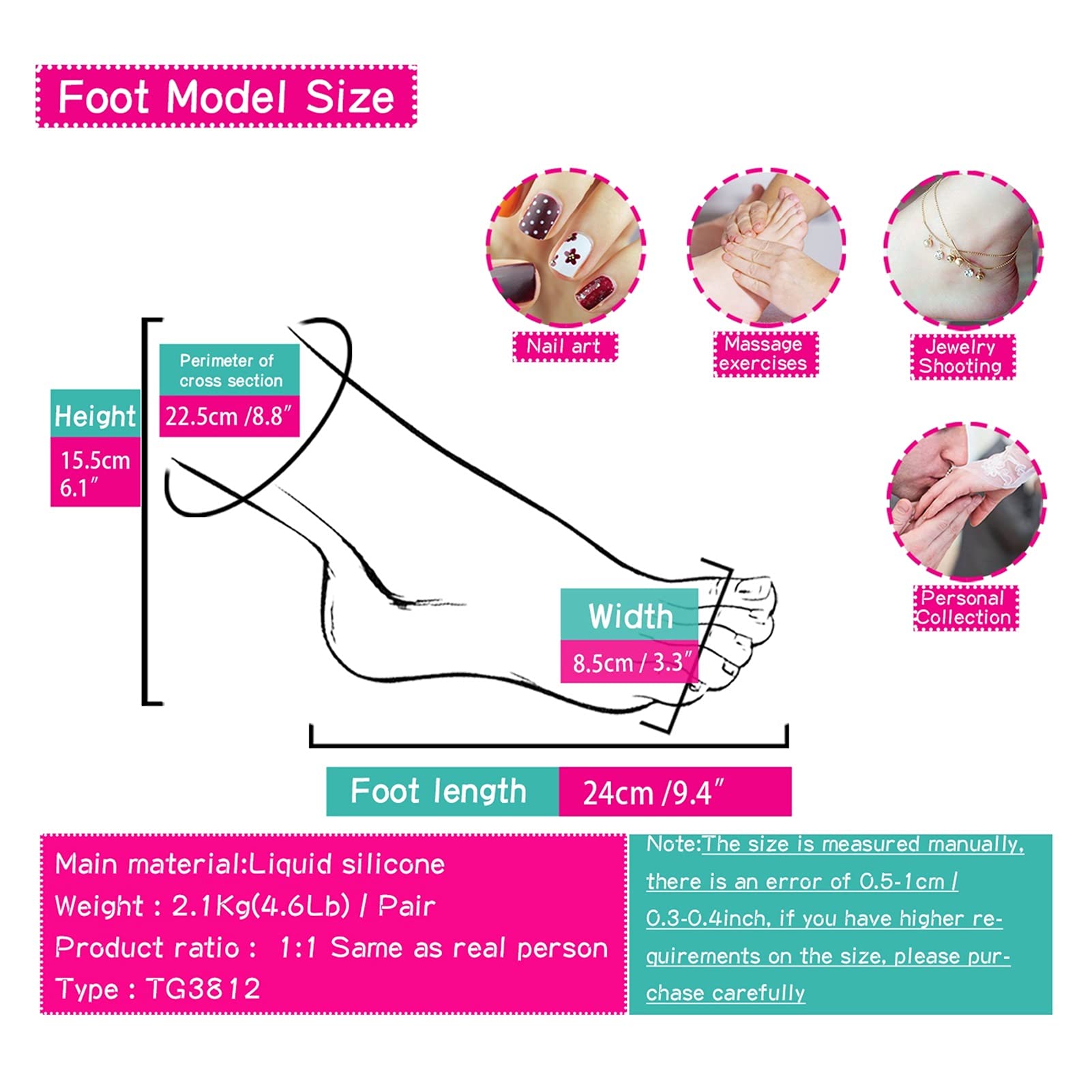 Model kobiecych stóp widzialne naczynia krwionośne ogrzewanie plastikowe manekin 1 para silikonowa ratuje sztuka kobieta kobieta TPE.(Toes No Bone,One pair)