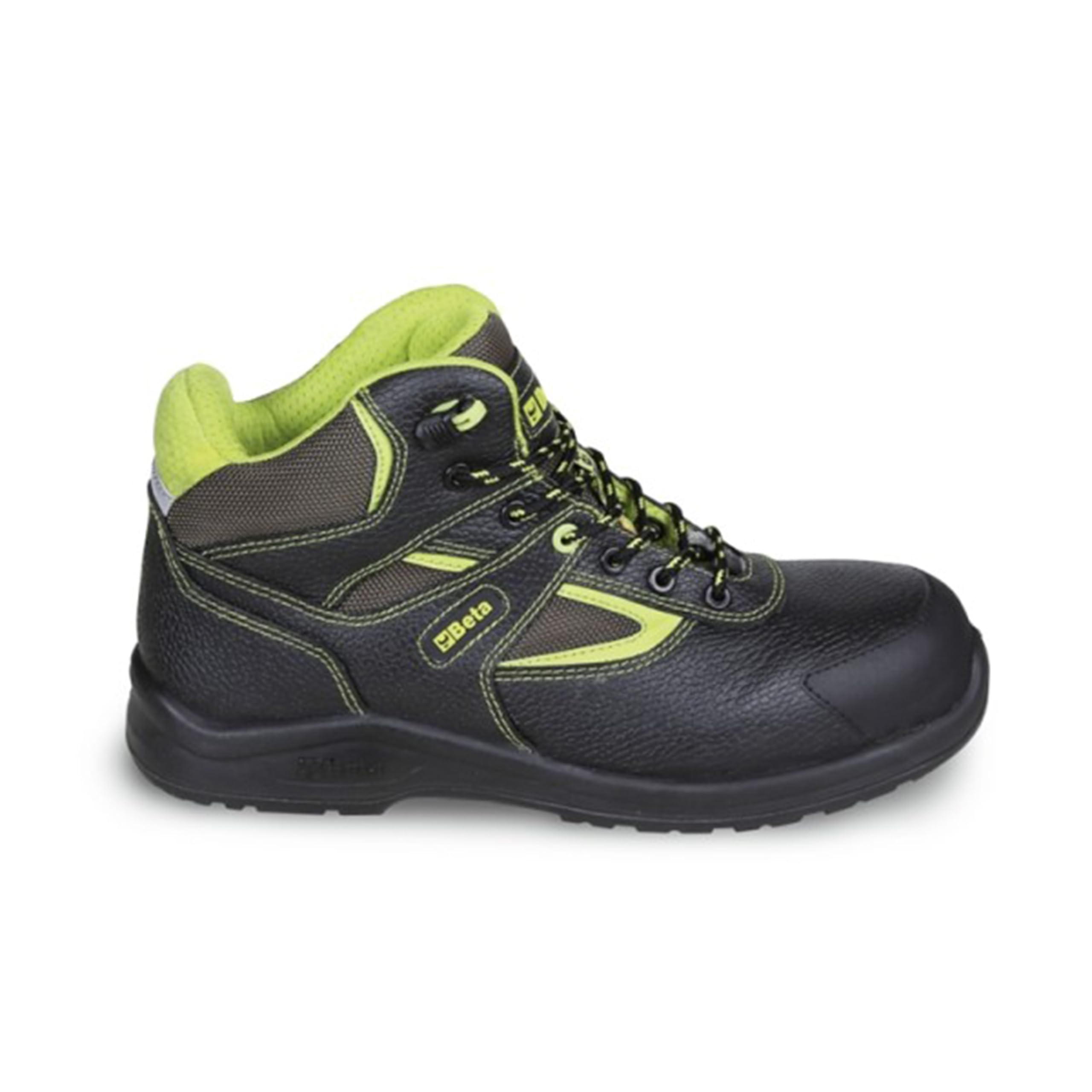 Beta Scarpe Alte Antinfortunistiche da Lavoro in Pelle Idrorepellente, a Rapido Sfilamento con Rinforzo Antiabrasione sul Puntale, Unisex, Taglia 41 EU