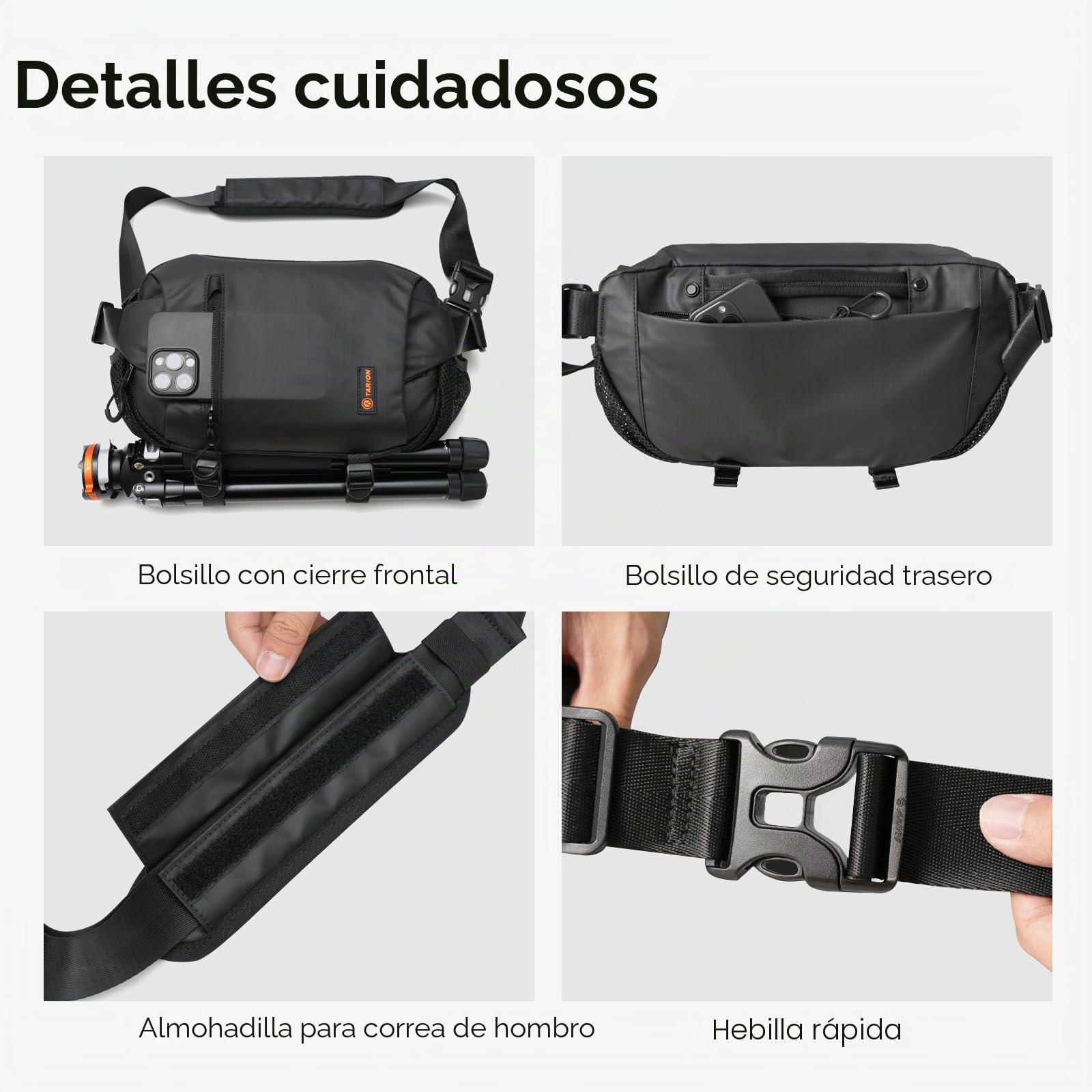 TARION Bolsa de Mensajero para cámara réflex Digital, pequeña Bolsa de Hombro para cámara réflex Digital, Bolsa de Mensajero, Bolsa Cruzada para cámaras réflex y compactas para fotografía de Calle