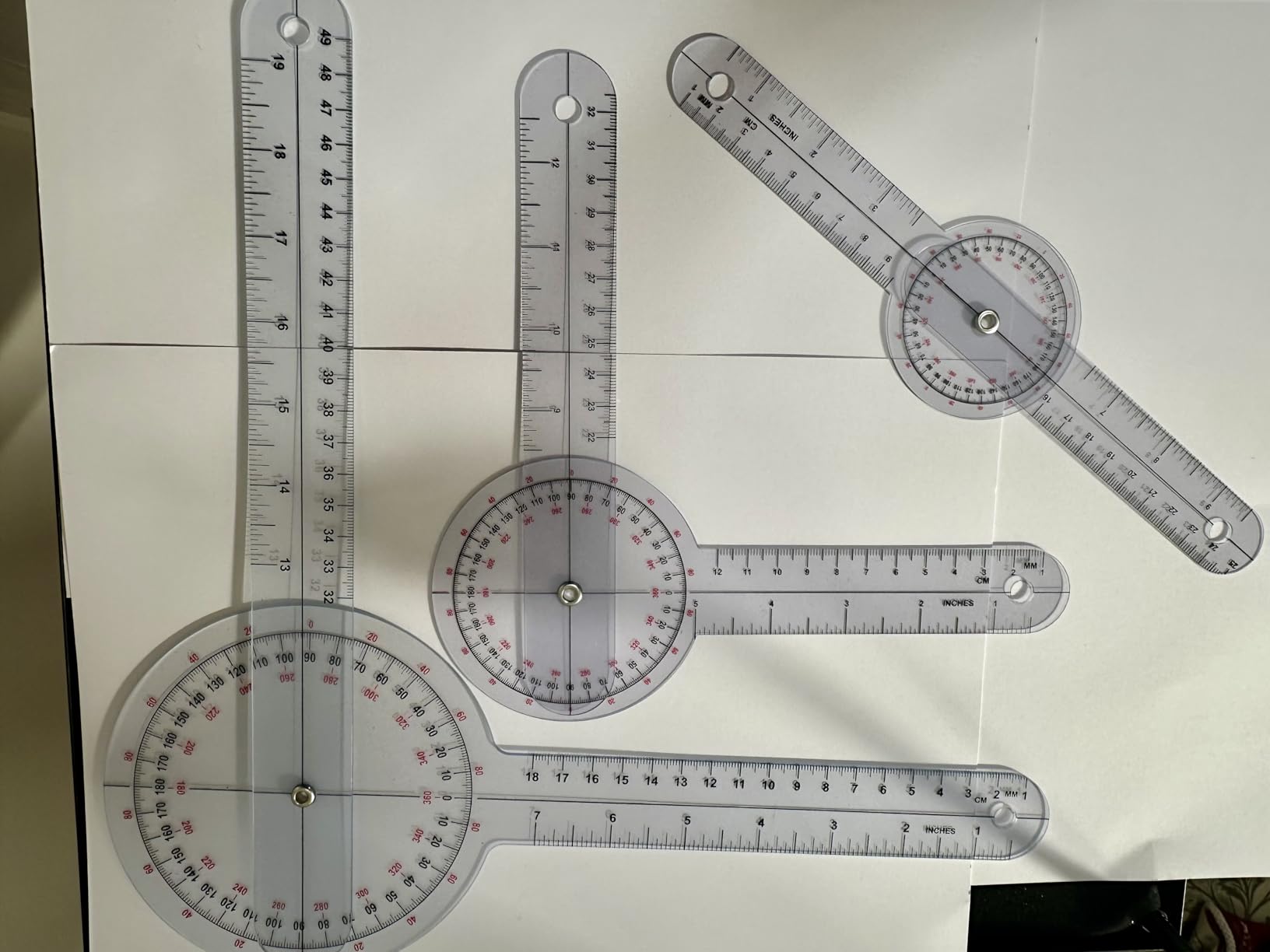 Goniometer Amazon 3 Pcs 360 Degree Goniometer, 6/8/12