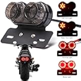 DREAMIZER 40 LED 40W Motorcycle Tail Light Integrated Running Lamp Brake&Turn Signal Light with License Plate Bracket Compatible With Motorcycle Street Bike Cruiser Chopper and More