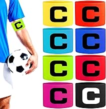 RUIJIE 8 Brazalete de Fútbol Multicolor Ajustable Brazalete de Capitan de Futbol C Banda del Capitán para Fútbol Brazalete de Capitán de Fútbol para Niños y Adultos Junior Apto para Varios Deportes
