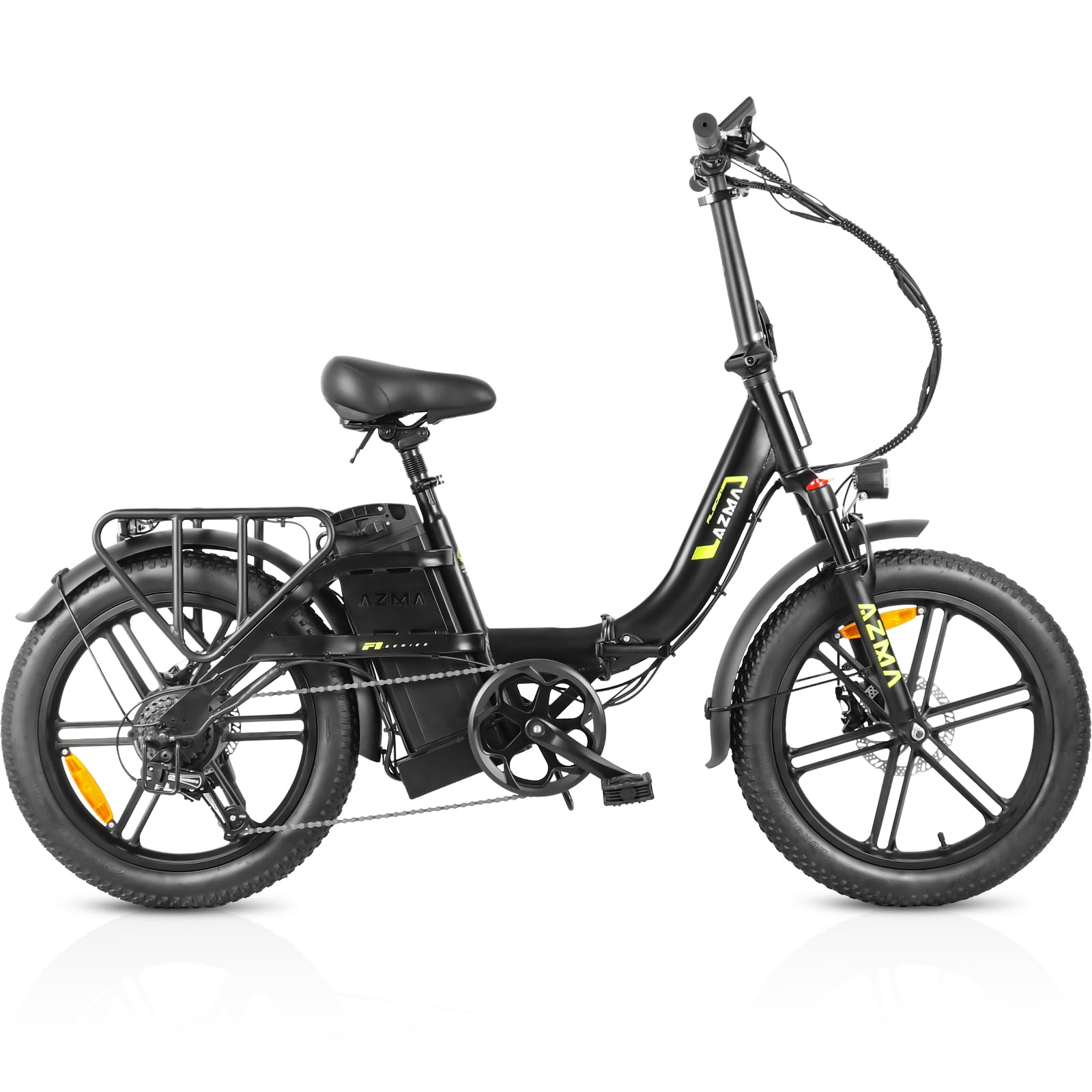 AZMA Bici Elettrica Pieghevole,20" Bici Elettrica Uomo Donna da 36V20.8Ah/15Ah Batteria Rimovibile,7-Gang Ebike da per MTB & Spiaggia