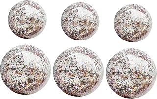 FELTECHELECTR 6pcs Clear Beach Balls Glitter Beach Ball Inflatable Toys Inflatable Toy Ball Flash Inflatable Ball