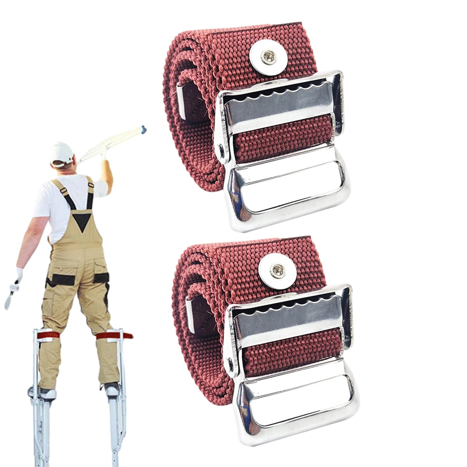 Sangles de Jambe pour échasses pour cloisons sèches, Bande de Jambe pour échasses - 2 pièces de Rechange réglables pour échasses de cloison sèche - Bande de Jambe pour échasses Polyvalente