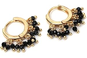 Gempires Crystal Hoops: Beaded Hoop Earrings with Healing Properties