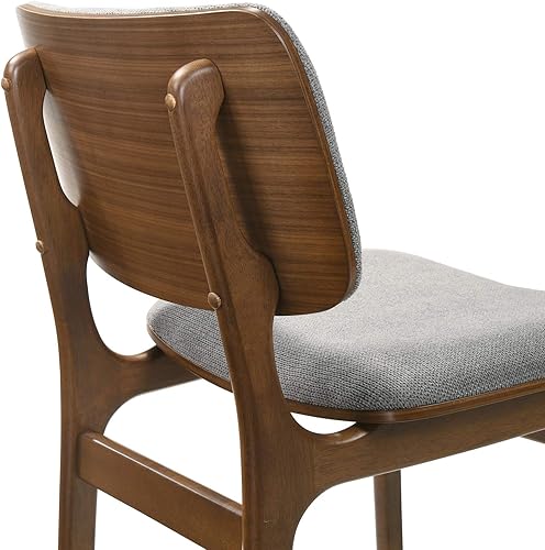 Miniatura 8 de Armen Living Lima - Juego de 2 sillas de comedor de madera con acabado de tela, 20 pulgadas de ancho, 22 pulgadas de profundidad x 20 pulgadas de