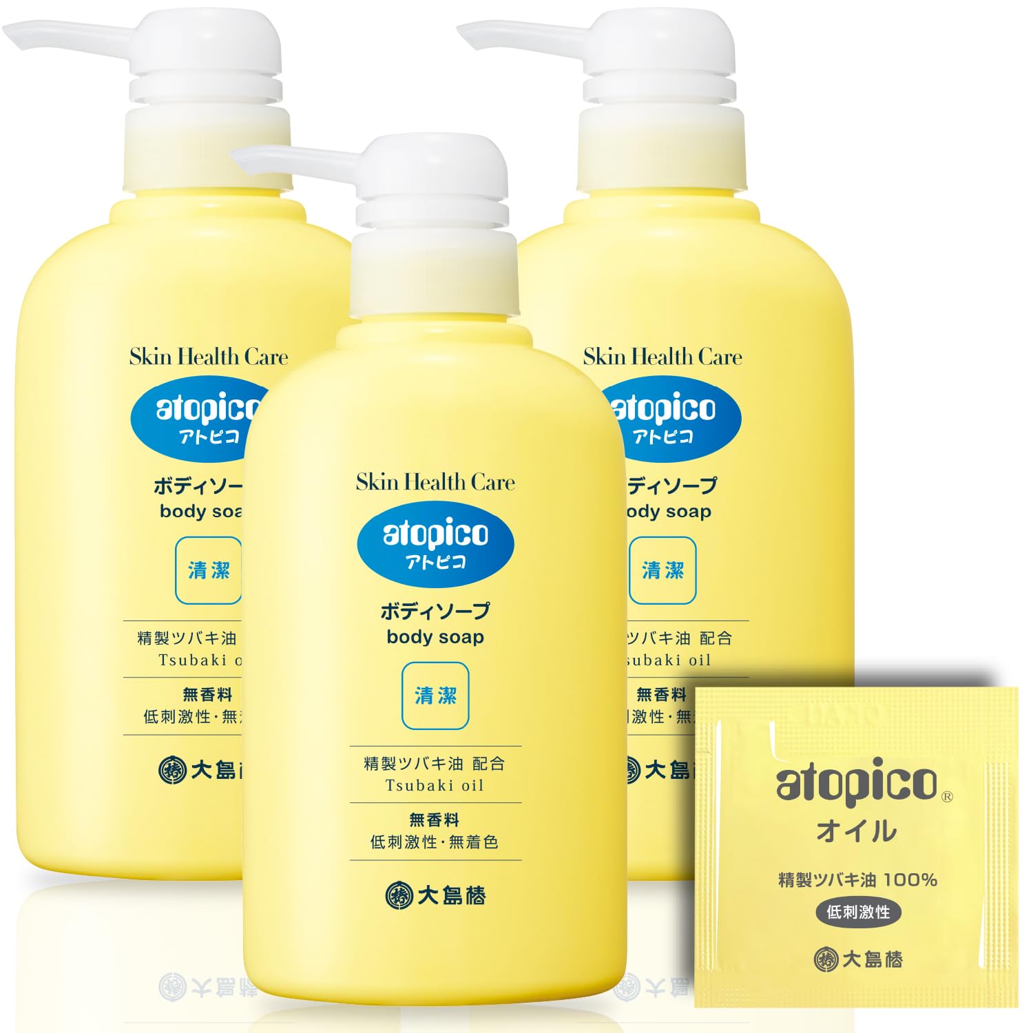 Amazon | 大島椿 アトピコ スキンヘルスケア ボディソープ 400mL×3本