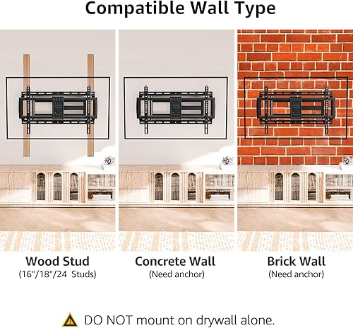 Miniatura 9 de MOUNTUP MU0019 - Soporte de pared para TV de brazo largo para la mayoría de televisores de 37 a 82 pulgadas, soporte de pared de TV de esquina con