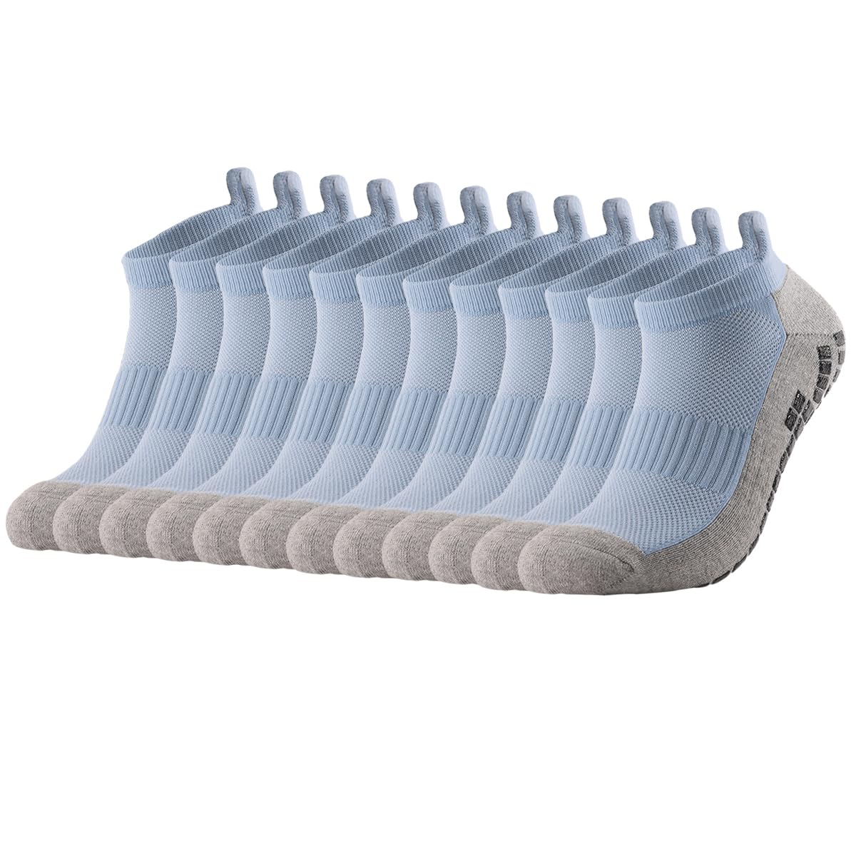 Calcetines de compresión de tobillo para hombres y mujeres, 2/4/6 pares, calcetines de compresión de corte bajo con soporte de tobillo, azul cielo, 12 pares, 12 Pairs Sky Blue, 6-8