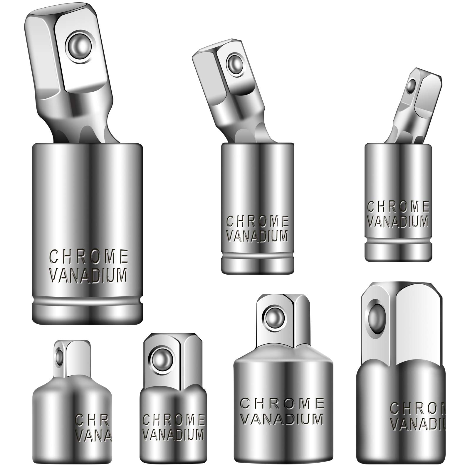 Buy 7 Pieces Socket Adapter Set Including 3 Pieces Universal Joint
