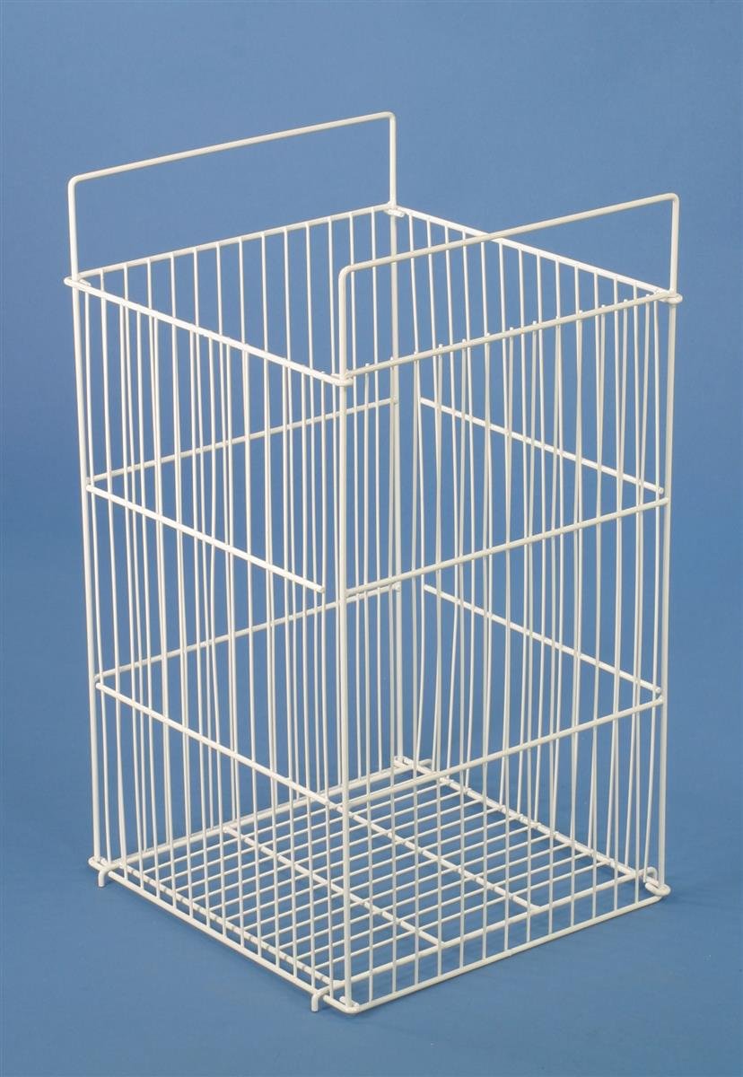Amazon.com: Displays2go White Wire Display Bin, 18 x 18 | Height