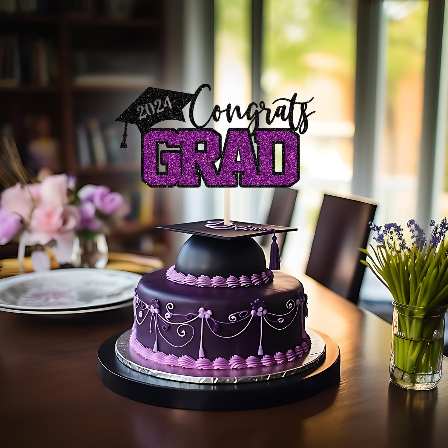 Graduation Party Supplies Class Of 2025 Cake Topper, Congrats BSL1 Grad Decorations, 2025 Graduation Cake Decor Congratulations High School College Graduation Party Decoration Graduation Cake Topper