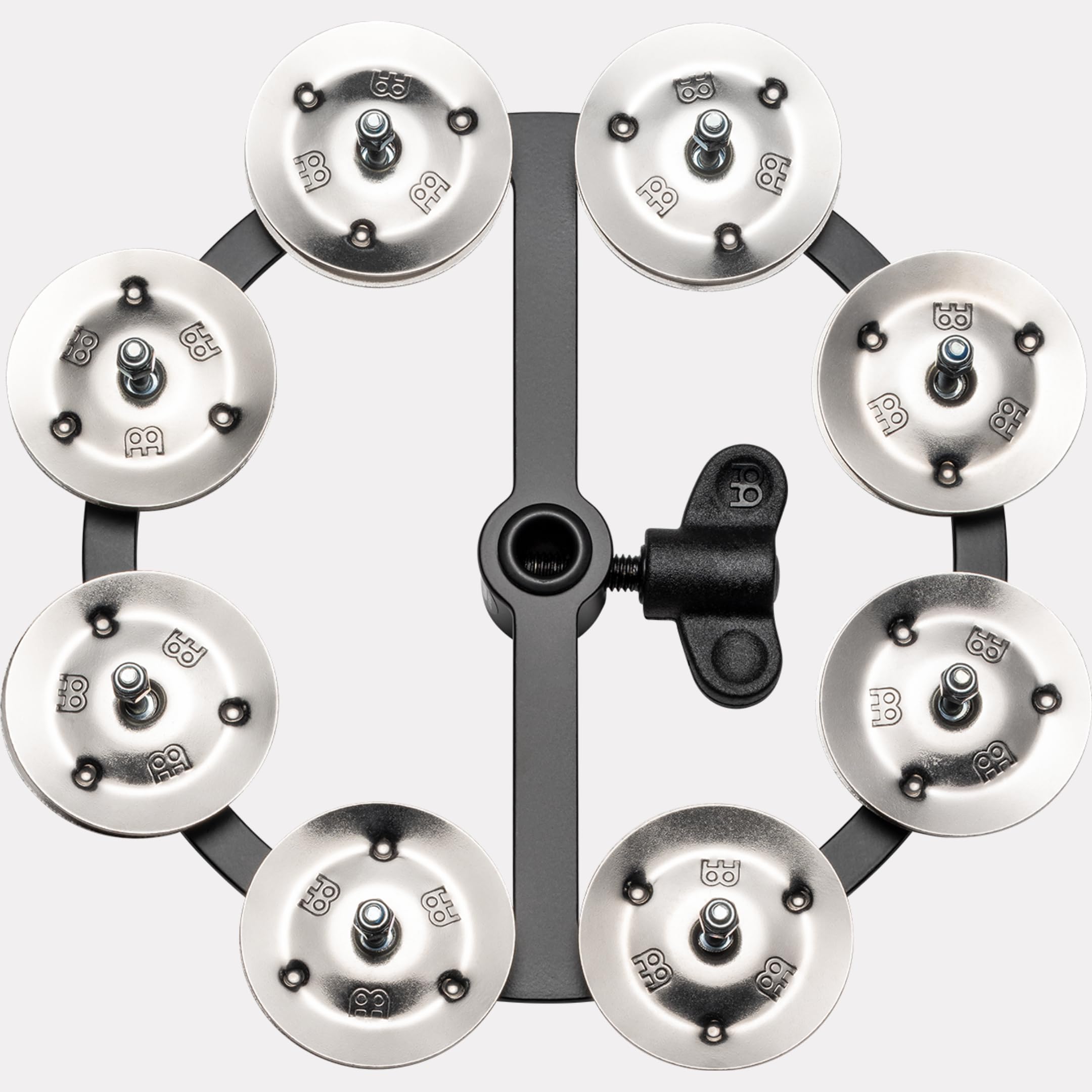 Meinl Percussion HTHH1BK - Hi-Hat con una fila di cimbalini in acciaio, colore: Nero