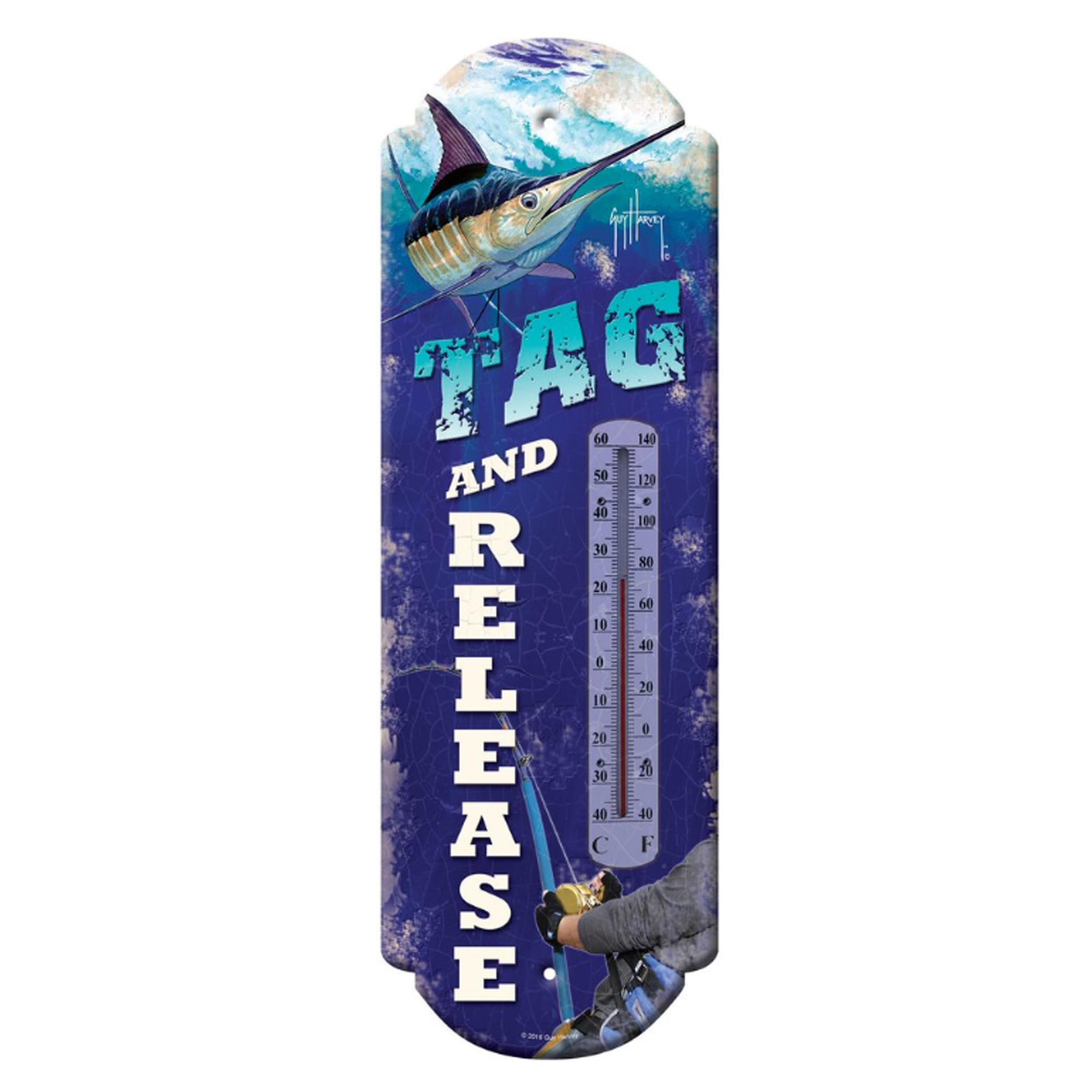 Guy Harvey Tin Wall Thermometer, 17