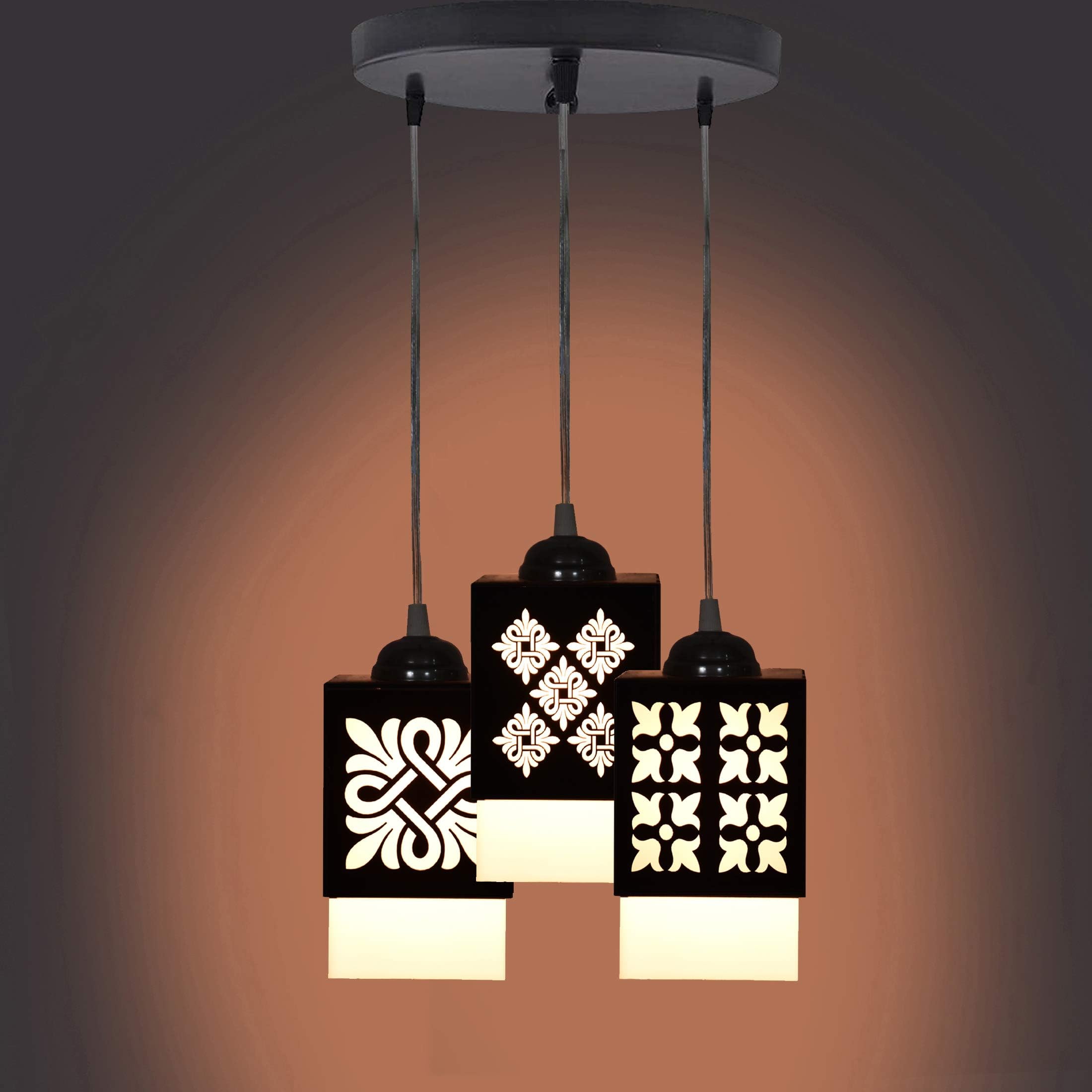 Xaviour 3 Light Creative Wooden Pendant Light Lamp Suitable for Living Room,Foyer,Bedroom,Hallway Pendants Ceiling Lamp KJ180