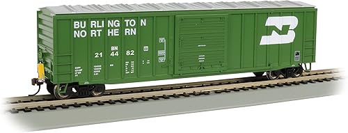 Bachmann Trenes  50' fuera de caja apoyada con dispositivo de extremo intermitente del tren - Burlington Northern - Escala HO