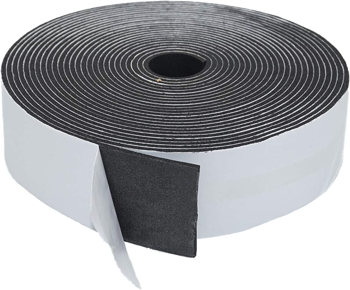 Foam Insulation Foam Tape for Pipe Insulation, Weather Stripping. Insulation Tape Tape Adhesive Freezer Seal Air Conditioner Tape. AC Foam Insulation Single Sided (1/8" X 2" X 30')