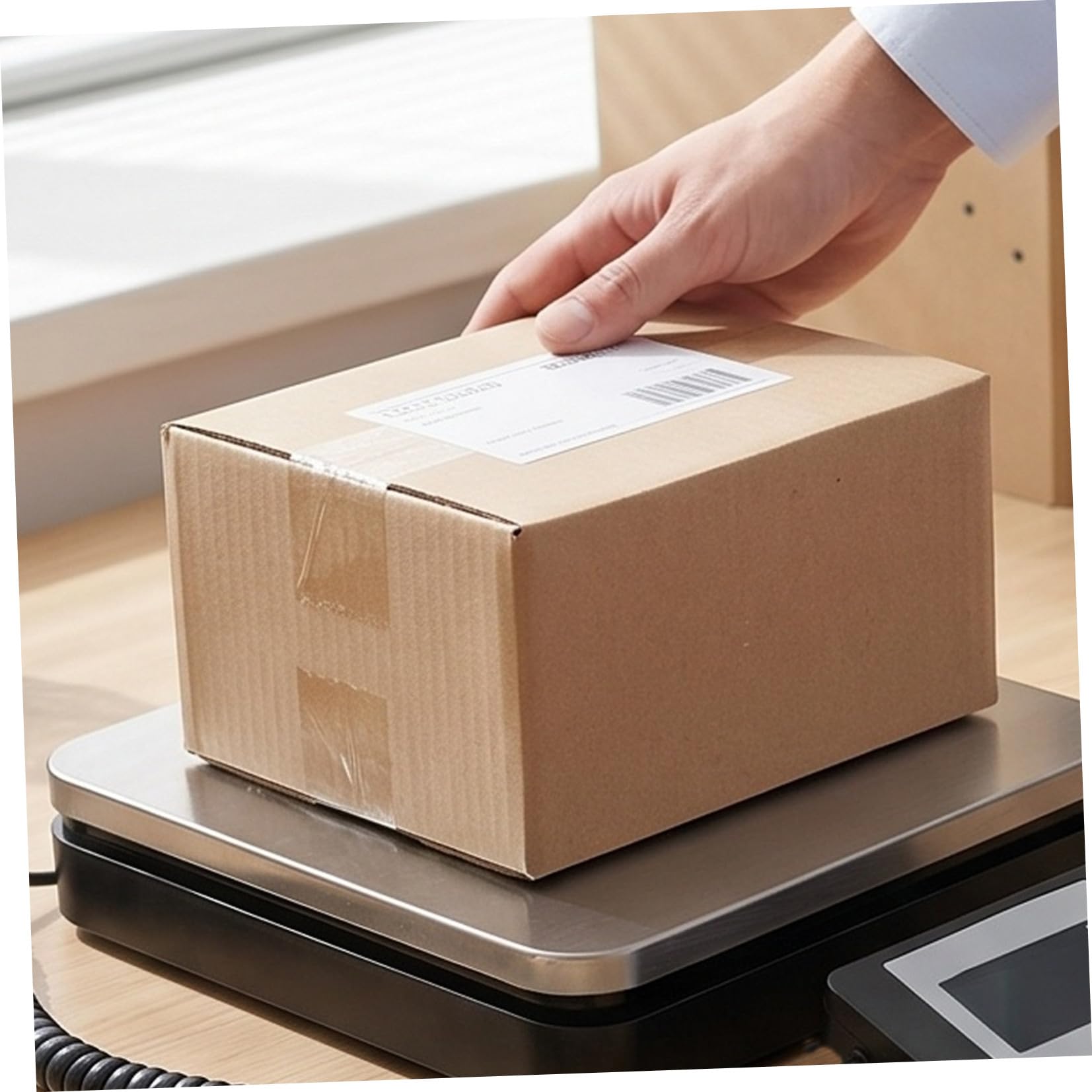 ibasenice Tragbare Postwaage mit 50kg Kapazität Edelstahl und Kunststoff Lcd Anzeige Einfache Handhabung für Büros und Versandzentren